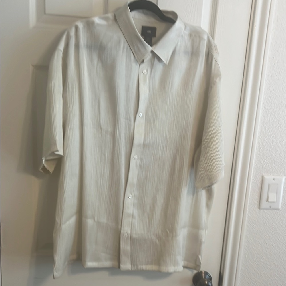H&M Cream Casual Button Down Shirt